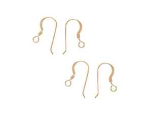Gold-Filled 025 Earwire (Flat, Coil) (Pair) Gold-Filled 025 Earwire (Flat, Coil) (Pair)