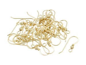 Buy Gold Toned Ear Wires French Ear Hooks Brass Fish Hook Earring Wires Bulk  Earring Supplies X 30 Pcs Online in India 