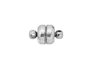 Sterling Silver Button MAG-LOK Magnetic Clasp in Two Sizes 6mm and 7mm 