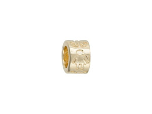 Gold-Finish Adults and Butterflies Large-Hole Bead Gold-Finish Adults and Butterflies Large-Hole Bead