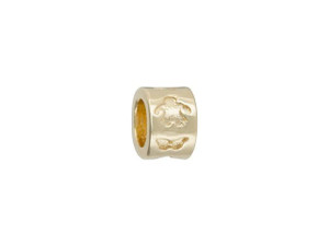Gold-Finish Babies and Butterflies Large-Hole Bead Gold-Finish Babies and Butterflies Large-Hole Bead