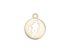 Gold-Finish Basketball Player Charm Gold-Finish Basketball Player Charm