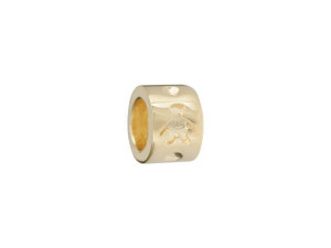 Gold-Finish Gingerbread Man Large-Hole Bead Gold-Finish Gingerbread Man Large-Hole Bead
