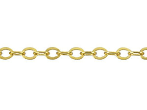 1216 Gold-Filled 14K/20 Hammered Cable Chain by the Foot 1216 Gold-Filled 14K/20 Hammered Cable Chain by the Foot