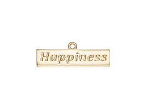 Gold-Finish Rectangle Happiness Charm Gold-Finish Rectangle Happiness Charm