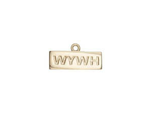 Gold-Finish Rectangle WYWH Charm Gold-Finish Rectangle WYWH Charm