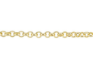 Gold-Plated 2mm Petite Rollo Chain by the Foot Gold-Plated 2mm Petite Rollo Chain by the Foot