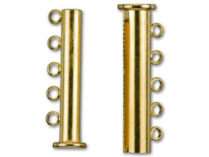 Gold-Plated 30x10mm 5-Ring Magnetic Tube Clasp Gold-Plated 30x10mm 5-Ring Magnetic Tube Clasp