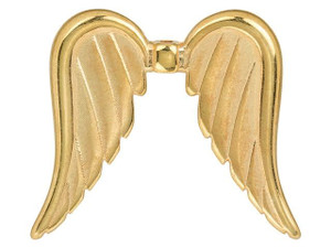 Gold-Plated 32mm Long Angel Wing Bead Gold-Plated 32mm Long Angel Wing Bead