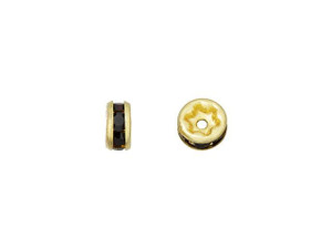 Gold-Plated 4.5mm Garnet Rhinestone Rondelle Spacer Bead Gold-Plated 4.5mm Garnet Rhinestone Rondelle Spacer Bead