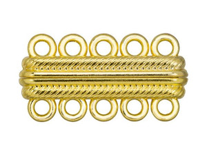 Gold-Plated 5-Strand Magnetic Clasp Gold-Plated 5-Strand Magnetic Clasp