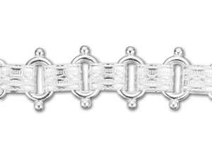 12mm Silver-Plated Beaded Vintage Reproduction Chain by the Foot 12mm Silver-Plated Beaded Vintage Reproduction Chain by the Foot