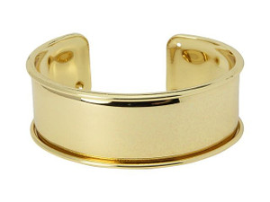 Gold-Plated Brass Bracelet Base for Seed Beads/20mm Flat Cord Gold-Plated Brass Bracelet Base for Seed Beads/20mm Flat Cord