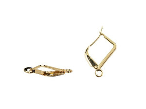 Gold-Plated Brass Modern Leverback Earring (1 Pair) Gold-Plated Brass Modern Leverback Earring (1 Pair)