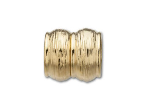 Gold-Plated Etched Barrel Glue-In Magnetic Clasp Gold-Plated Etched Barrel Glue-In Magnetic Clasp