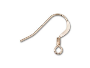 Gold-Filled 14K/20 Flat Earwire with Coil (1 Pair)
