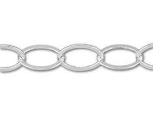 12x9mm Silver-Plated Oval Chain by the Foot 12x9mm Silver-Plated Oval Chain by the Foot