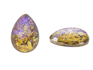 13 x 18mm Pear Glass Cabochon - Topaz Opal 13 x 18mm Pear Glass Cabochon - Topaz Opal