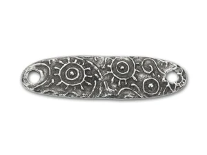 Green Girl Studios Pewter Abstract Sun Design Oval Link