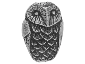 Green Girl Studios Pewter Bubo Owl Bird Bead