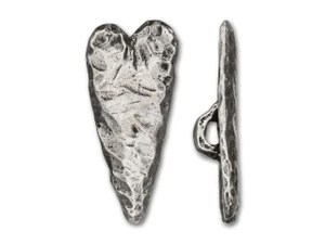 Green Girl Studios Pewter Heart Button