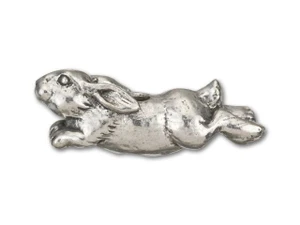 Green Girl Studios Pewter Jumping Bunny Bead