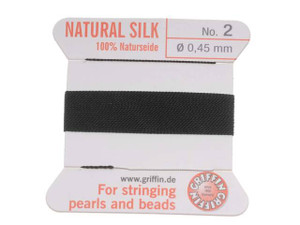 Black Griffin Silk Cord No. 3 - knotting cord