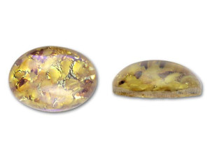 13x18mm Oval Glass Cabochon - Topaz Opal 13x18mm Oval Glass Cabochon - Topaz Opal