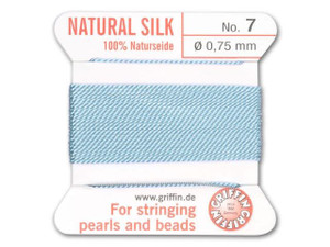 Griffin Bead Cord 100% Silk - No. 7 (0.75mm) Turquoise Griffin Bead Cord 100% Silk - No. 7 (0.75mm) Turquoise