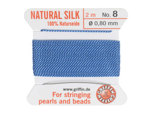 Griffin Bead Cord 100% Silk - No. 8 (0.80mm) Blue Griffin Bead Cord 100% Silk - No. 8 (0.80mm) Blue