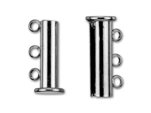 Gunmetal-Plated 20x10mm 3-Ring Magnetic Tube Clasp Gunmetal-Plated 20x10mm 3-Ring Magnetic Tube Clasp