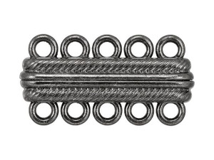 Gunmetal-Plated 5-Strand Magnetic Clasp Gunmetal-Plated 5-Strand Magnetic Clasp
