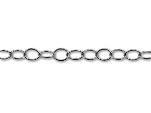 Gunmetal-Plated 6x5mm, 22 Gauge Cable Chain by the Foot Gunmetal-Plated 6x5mm, 22 Gauge Cable Chain by the Foot