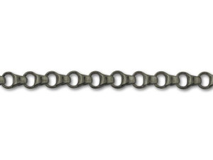 Gunmetal-Plated Box Rollo Chain by the Foot Gunmetal-Plated Box Rollo Chain by the Foot