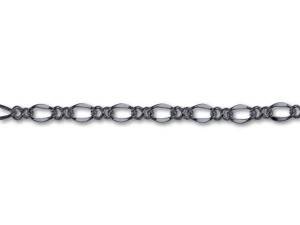 Gunmetal-Plated Figaro Chain by the Foot Gunmetal-Plated Figaro Chain by the Foot