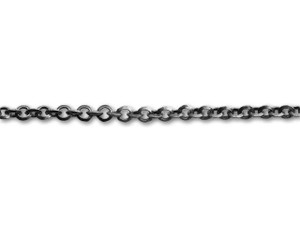 Gunmetal-Plated Medium Rollo Chain by the Foot Gunmetal-Plated Medium Rollo Chain by the Foot