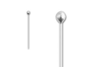 Hill Tribe Silver 30mm Ball-end Head Pin Hill Tribe Silver 30mm Ball-end Head Pin