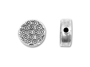 Hill Tribe Silver Circle Stamped Coin Bead Hill Tribe Silver Circle Stamped Coin Bead
