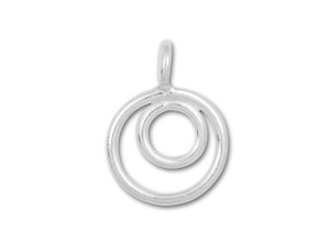 Hill Tribe Silver Double Ring Pendant Hill Tribe Silver Double Ring Pendant