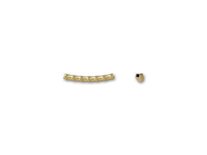 Gold-Filled 14K/20 15mm Curved Twisted Square Tube Bead Gold-Filled 14K/20 15mm Curved Twisted Square Tube Bead