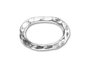 Hill Tribe Silver Large Hammered Oval Link Hill Tribe Silver Large Hammered Oval Link