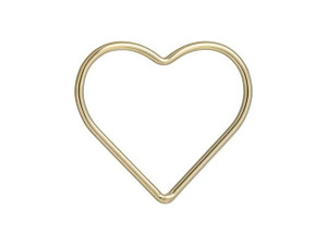 Gold-Filled 14K/20 17.5mm Closed Heart Jump Ring Gold-Filled 14K/20 17.5mm Closed Heart Jump Ring