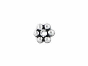 Indian Silver 3.5mm Daisy Spacer Indian Silver 3.5mm Daisy Spacer