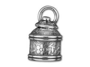JBB 10mm Antique Silver-Plated Brass Leaves Swivel End Cap JBB 10mm Antique Silver-Plated Brass Leaves Swivel End Cap