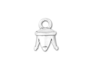JBB 11x4mm Sterling Silver Crimp End Cap with Loop JBB 11x4mm Sterling Silver Crimp End Cap with Loop