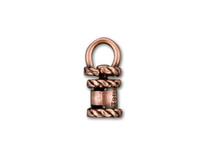 JBB 3mm Antique Copper-Plated Brass Rope Swivel Crimp End Cap JBB 3mm Antique Copper-Plated Brass Rope Swivel Crimp End Cap