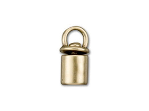 JBB 4mm Antique Brass Tube Swivel Crimp End Cap JBB 4mm Antique Brass Tube Swivel Crimp End Cap