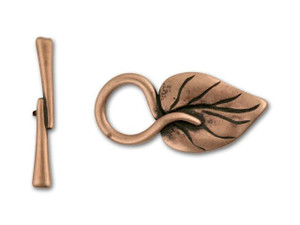 JBB Antique Copper-Plated Pewter Ivy Leaf Toggle Clasp
