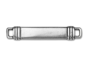 JBB Antique Silver-Plated Pewter Rectangle Link Blank JBB Antique Silver-Plated Pewter Rectangle Link Blank