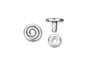 JBB Antique Silver-Plated Pewter Round Spiral Rivet Set JBB Antique Silver-Plated Pewter Round Spiral Rivet Set